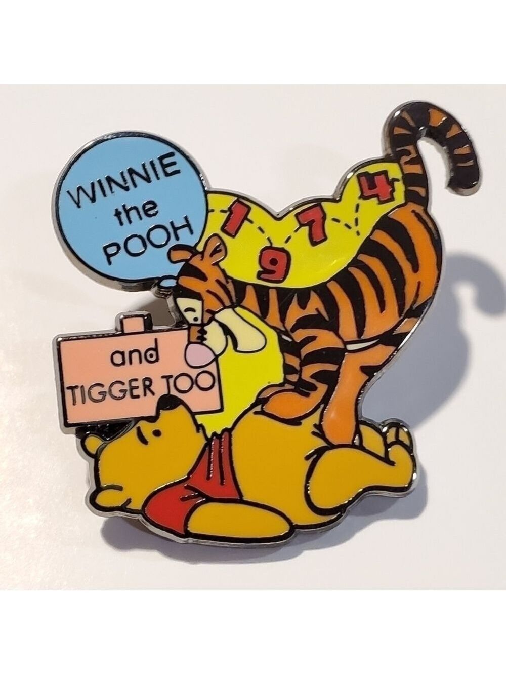 Vtg Winnie The Pooh and Tigger Too 1974 100yrs of Dreams Disney pin #29